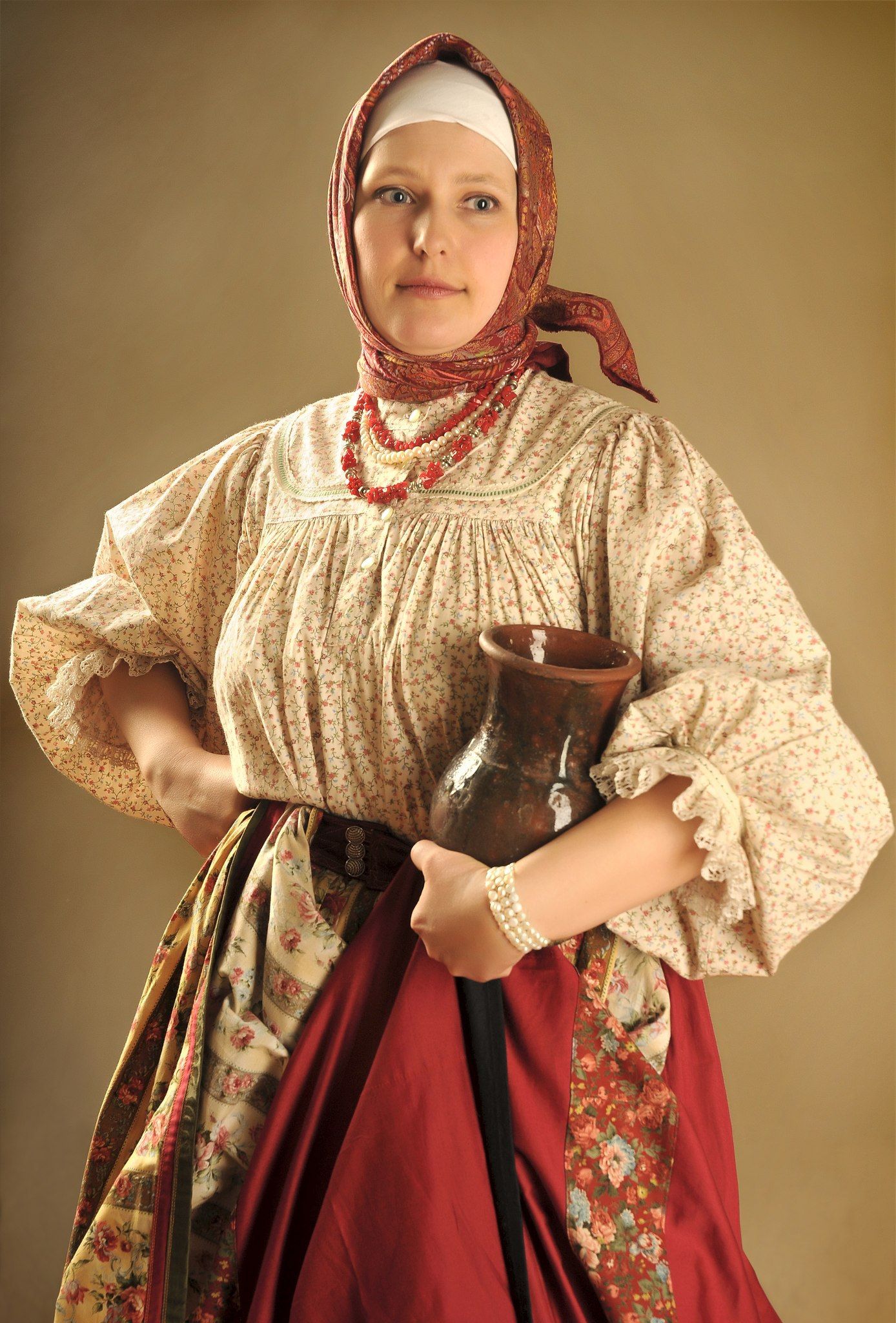 Girls in Slavic costumes in Cochabamba